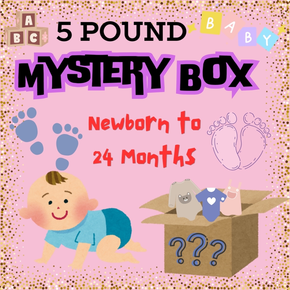 5 Lb Mystery Box of Baby Clothes, Size Newborn to 24 Months!